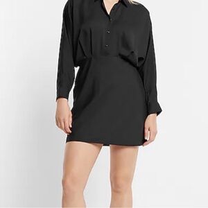 Express Black Mini Shirt Dress